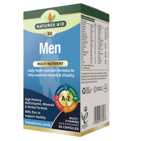 Natures aid multivitamin és ásványi-anyag formula férfiaknak 30 db